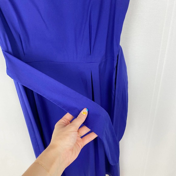 Theory Dress Analba Blue Poplin 4 - Picture 8 of 11